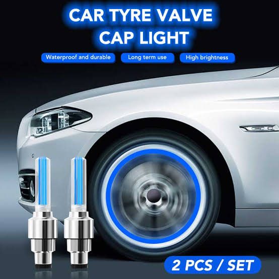 4 pcs Car Tyre Valve Cap Light